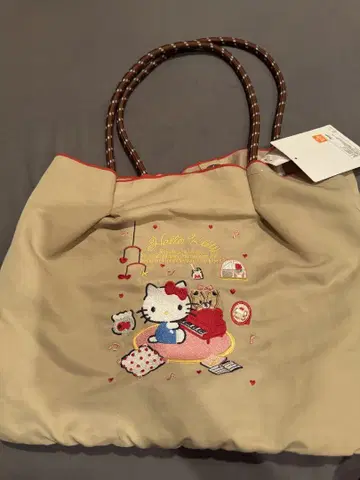 시마무라 키티 자수 토트백