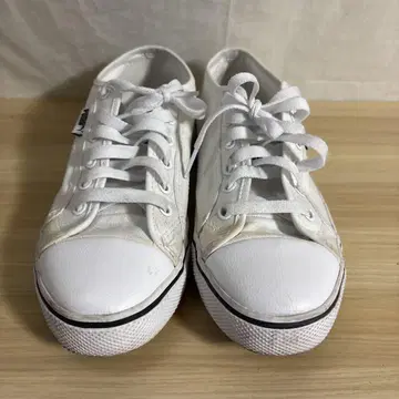 PUMA 화이트 캔버스 스니커즈 24.0cm