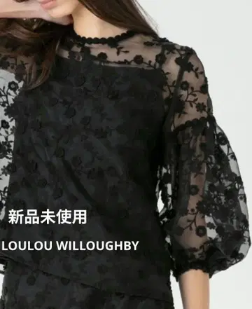 LOULOU WILLOUGHBY 오간 자수 블라우스