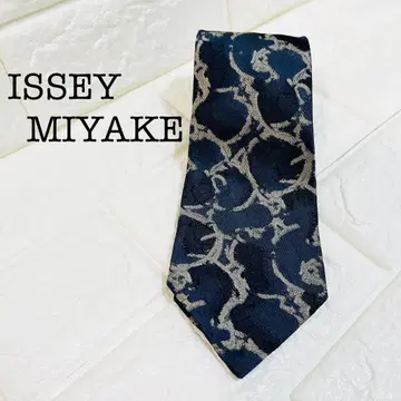 ISSEY MIYAKE 넥타이 네이비 네이비 컬러 실크 100% 실크