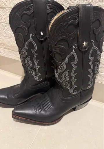 새상품급 Tony Lama 블랙 웨스턴 부츠