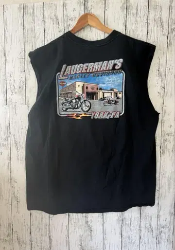 Harley-Davidson 탱크탑 컷오프 블랙 2X