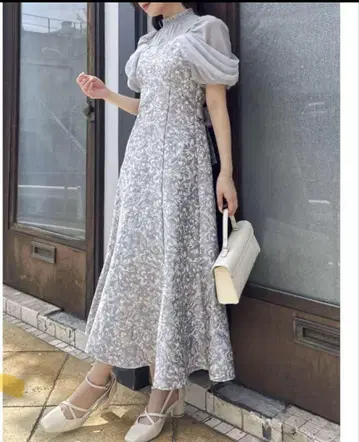 dazzlin 시어 베일 자카드 원피스