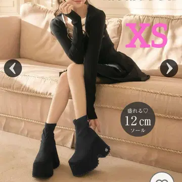 미셸 마카롱 12cm 굽높이 숏부츠 XS