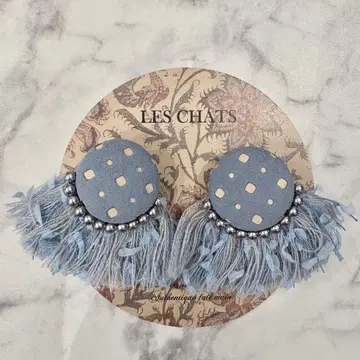 LES CHATS FUDGE 콜라보 프린지 귀걸이