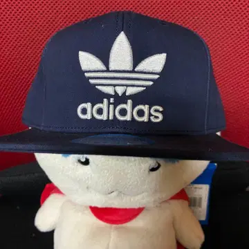adidas 네이비 구형 로고 캡 택 포함 새상품