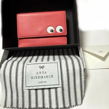 [ 새상품급 ] ANYA HINDMARCH 레드 접이식 지갑