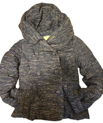 BEAMS HEART 다운 자켓 프리 사이즈 블랙 x 카키 고급 컬러