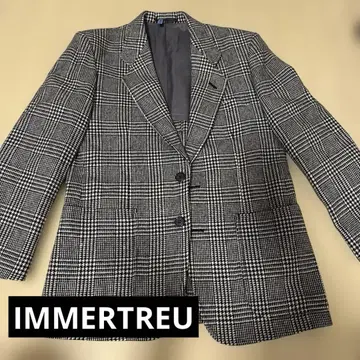 테일러드 자켓 블랙 그레이 체크