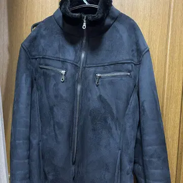 00,s archive Navy 퍼 달린 스웨이드풍 자켓