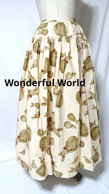 Wonderful World 토끼 프린트 스커트