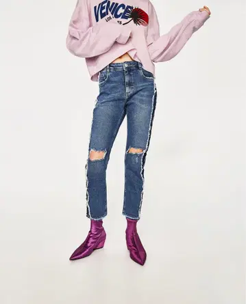 Zara Mid-Rise Relaxed Jeans