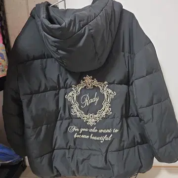Rady 후드 부착 다운 자켓 블랙