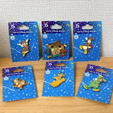디즈니랜드 35주년 핀 배지 6개 세트 TDR TDL