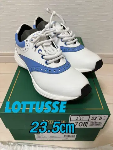 LOTTUSSE 골프화 23.5cm 화이트/블루