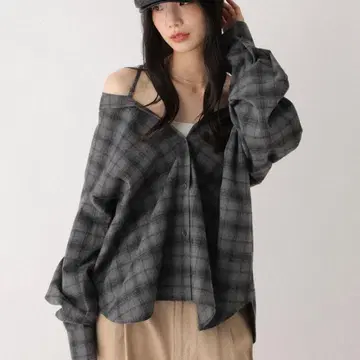 Heather 헤더 멀티WAYBIG 체크 셔츠