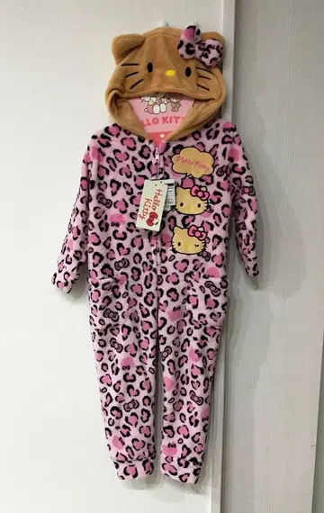 Sanrio 키티 레오파드 무늬 올인원 일광화상 갸루 100cm 어린이