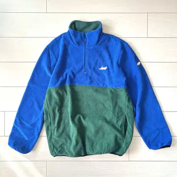 RIPNDIP 하프 지퍼 플리스 맨투맨 L 파랑/그린