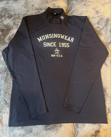 LL Munsingwear 네이비 긴팔 피케 셔츠