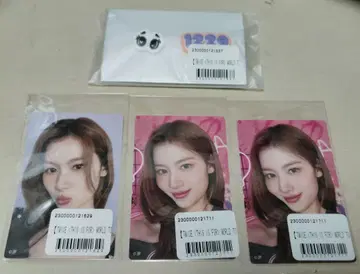 TWICE 온라인 복권 사나 스티커와 트레카 세트