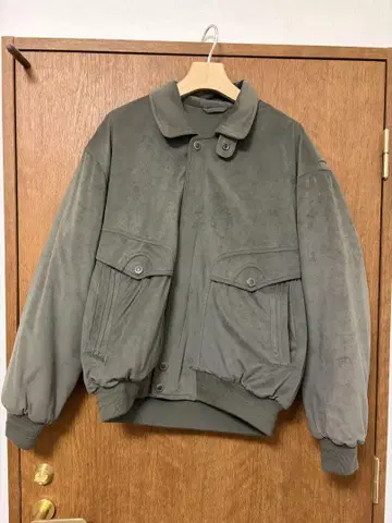 KINGS WELL 스웨이드풍 자켓 그린