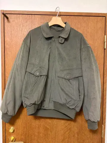 KINGS WELL 스웨이드풍 자켓 그린