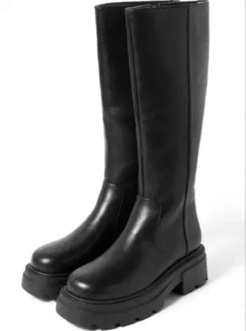 GRL 롱 부츠 블랙 합성 피혁
