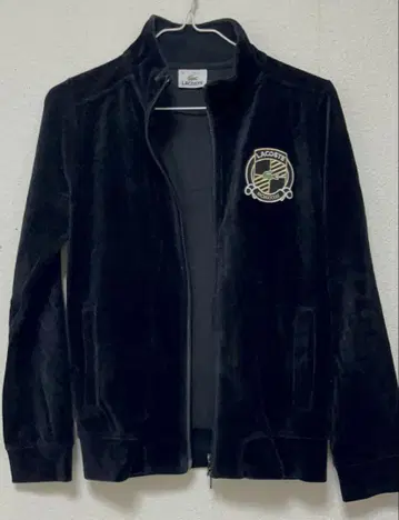 LACOSTE 벨로아 트랙 자켓 블랙