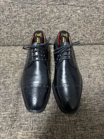스코치 그레인 24cm 3E EEE 외우 견 세미 브로그 N-520 BL