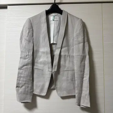 BEIGE. 그레이 노카라 자켓