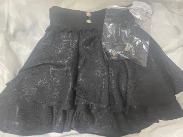 Pal elfy(팔 엘피) 자카드 플레어 스커트 블랙