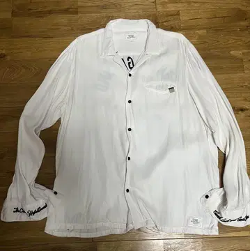 THE CRIMIE 화이트 긴팔 셔츠 XL 오픈 카라 셔츠