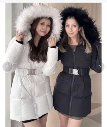 GYDA 롱 다운 코트 벨트 포함 2024
