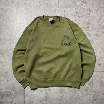 [ USA 제조 ] 90s SOFFE USMC 미국 해군 그린 맨투맨