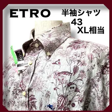 [ ETRO ] 반팔 셔츠 에트로 보타니컬 프린트 셔츠 43