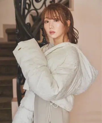 rosemuse jacquard eco down jacket 로제뮤