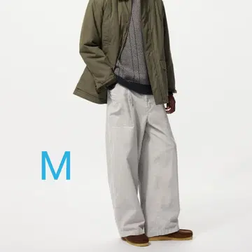 유니클로 x JW ANDERSON 코듀로이 워크 팬츠 그레이 M 사이즈