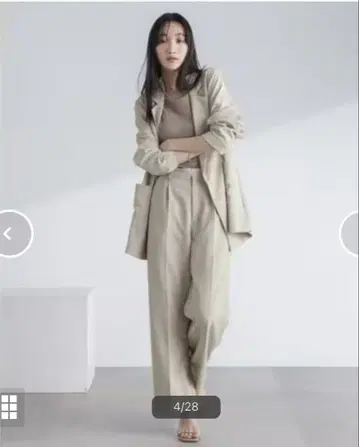 새상품 택 나노 유니버스 린넨 라이크 벨트 디테일 팬츠 & 더블 자켓