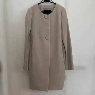 UNTITLED 캐시미어 혼방 노카라 코트