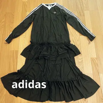 [ adidas 오리지널 ] 롱 원피스 티어드 프릴 변형