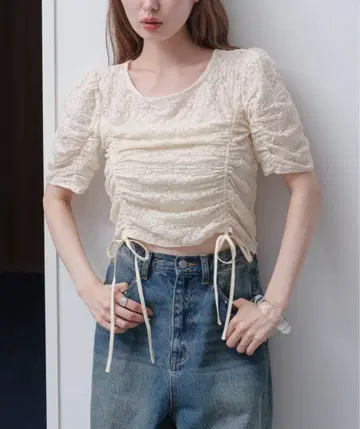 kastane 포코포코 레이스 플라워 상의