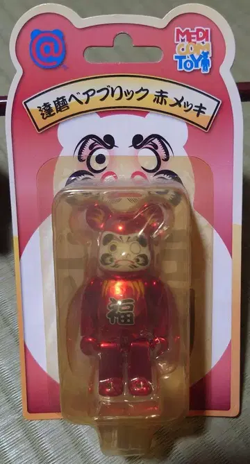 MEDICOM TOY 달마 베어브릭 빨간색 도금 소라마치 한정판