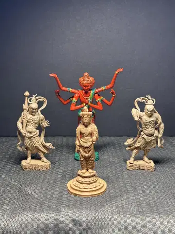 아수라, 십일면관음, 금강역사 불상 피규어 4체 세트