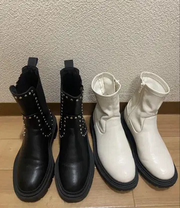 ZARA 블랙 부츠 GU 화이트 부츠 사이즈 23~23.5cm 새상품급