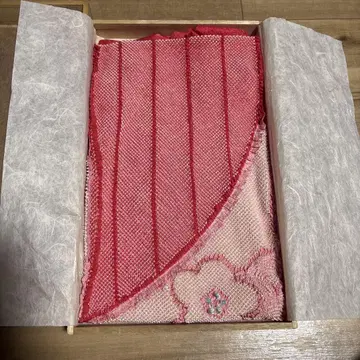 오비 장식 천 핑크 꽃무늬 자수