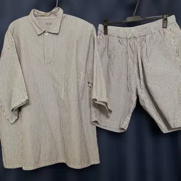 단종 MUJI LABO 무지 라보 냉감 세탁한 축구 원단 셋업 S