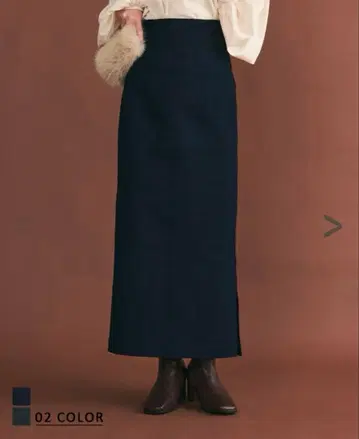 [ MAAYA DESIGN ] 하이웨스트 타이트 데님 스커트
