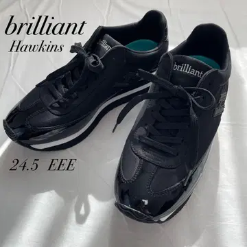 미사용급 호킨스 브릴리언트 통굽 스니커즈 블랙 24.5 EEE