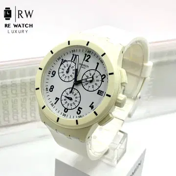 7-4236 Swatch V8 크로노그래프 손목시계 화이트
