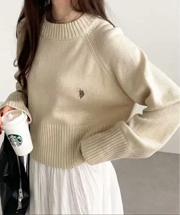 US.POLO ASSUN. 베이지 니트